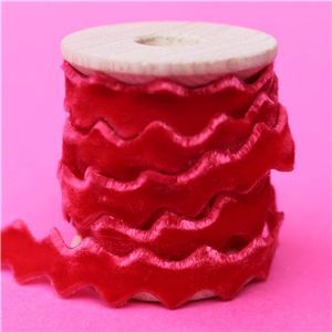 Velvet Ric Rac - Red